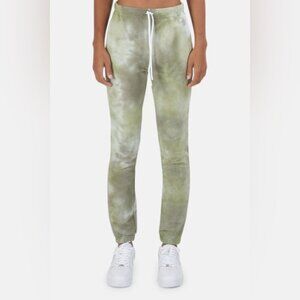 NEW Cotton Citizen Milan Tie Dye Sweatpants comfy Joggers in Basil Haze Green XS